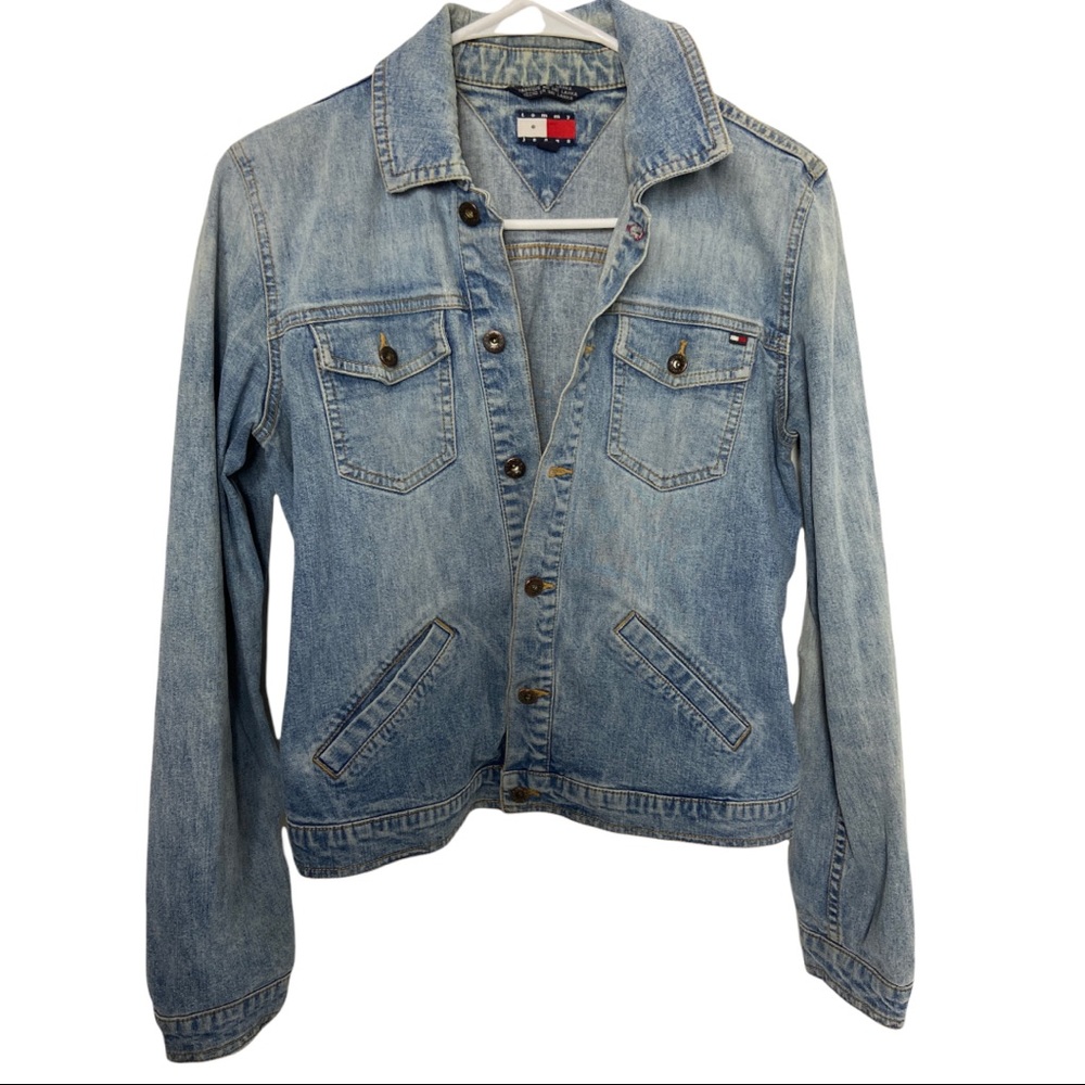 Vintage Tommy Jean jacket denim Women Size L
